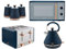Tower Cavaletto 1.7L 3KW Pyramid Kettle, 4 Slice Toaster, 800W 20L Microwave & Tea, Coffee, Sugar Canisters Matching Kitchen Set of 6 in Midnight Blue with Rose Gold Accents