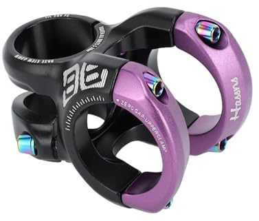 INFINAUTO Manillar Corto de Bicicleta de Montaña Potencia de 35mm 40mm MTB BMX Fixie Ciclismo de Engranaje Potencia Corta de Ciclos de 0 Grados Negro Morado 1 Pc