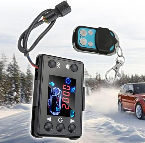 Controlador de calefacción diésel, interruptor LCD, monitor de calefacción de estacionamiento, controlador de calefacción de 12 V-24 V con pantalla LCD, para calentadores de aire diesel universales y