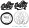 Trkimal Fahrrad Scheibenbremse Kit vorne hinten Bremssattel Bremsscheibe Set 180mm Rotor, Bremskabel, Bremshebel Kabel Kit für Mountain Road Bike, Reiten Fahrrad (180mm Bremse Sets)