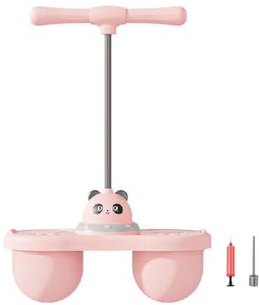 predolo Pogo Ball con Maniglia, Pogo Jump Toy per Bambini, Lunghezza della Corda Regolabile, Altezza Regolabile, Palla Giocattolo, Pogo Stick, Salto per Sport, Rosa