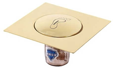 YUPEIUKLI Desagüe de Piso con Pedal de Acero Tapa de desagüe escalonada antiolores para Lavabo, bañera y Ducha.