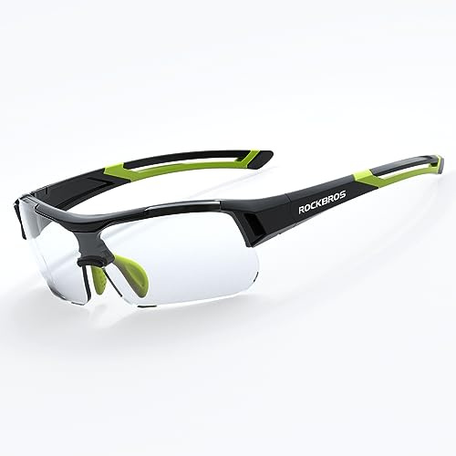 ROCKBROS Gafas Ciclismo Fotocromáticas para Hombre Mujer, Gafas Deportivas Transparentes para Bicicleta MTB Running Deportes al Aire Libre, Accesorios de Ciclismo