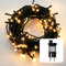 hellum Lichterkette außen 200 LED klassisch warmweiß, Lichterkette Weihnachtsbaum, Lichterkette innen, Lichterkette mit Timer, LED Lichterkette 19,9m, Kabelfarbe grün <59 Lumen 576696