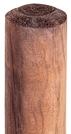 HaGa® Empalizada de Madera de 8 cm de Diámetro x 100 cm de Altura - Poste de Pino para Construcción de Vallas - Estaca Resistente a la Intemperie
