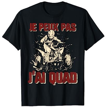 Tee shirt quad homme vetement enfant moto cross j'peux pas T-Shirt