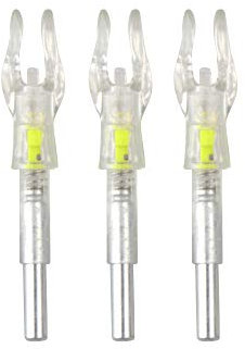 SHARROW 6/12 Stück Pfeil Nocken Leuchtnocken Licht Automatisch beleuchtete für Innendurchmesser 4,2mm Pfeilwelle, Armbrust Compoundbogen Sport Bogenschießen Training Pfeil Zubehör (Gelb, 12 PCS)