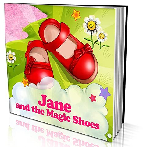 Personalised Story Book by Dinkleboo The Magic Shoes Girls 0 to 8 Years Old - Story About Your Daughter’s Magical Adventure - Soft Cover