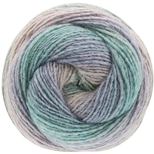 Lana Grossa Gomitolo Alpaca 361 - Graulila/-petrol/-rosa/Fliederrosa