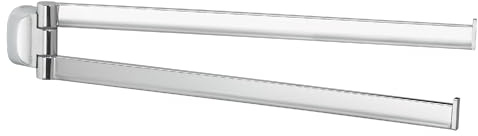 Gedy Stelvio Toallero de baño Pared Doble, Cromo, Acero Inoxidable, 34 x 3,5 x 6,6