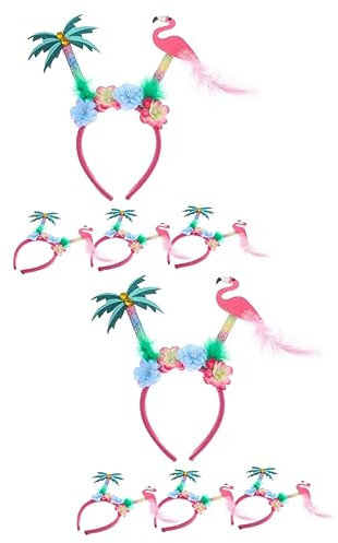 ibasenice 8stücke Hawaii Flamingo Haarschmuck Farbenfrohe Haarreifen Für Strandpartys Sommerfestlichkeiten Und Luau-feiern Für Cosplay Und Kreative Outfits