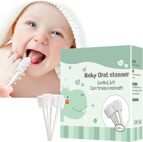 Baby Oral Cleaner – 60/120 Flexible Baby-Mundreiniger, Fingerzahnbürste, Baby-Zungenreiniger, Zungen- und Zahnfleischreiniger, Mundpflege und Reinigung für Baby Baok (2pcs/120 Stück.)