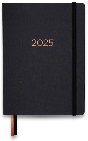Smart Panda 2025 Tagesplaner – A5 Datierter Hardcover-Planer, 1 Tag 1 Seite – 7 Uhr bis 19 Uhr mit 30-Minuten-Intervallen – Jahreskalender, November 2024 bis Dezember 2025 – auf Deutsch