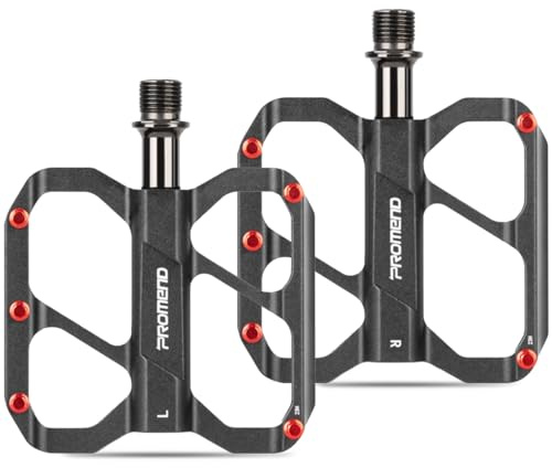 Road Bikes Pedal, CNC Machined Aluminum Alloy Body Bicycle Pedals Non-Slip Ultralight 9/16 inch 3 Bearings Design for Mountain BMX MTB Bike Cycling Road Bike Pedals
