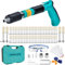 Pistolet a Clou Manuel avec 220 Clous Ronds, Pistolet Cloueur Beton, 5 Vitesses Clou Rivet Gun Beton, Pistolet à Clous Beton Portable, Pistolet à Clous en Acier, Kit pour Ongles en Béton