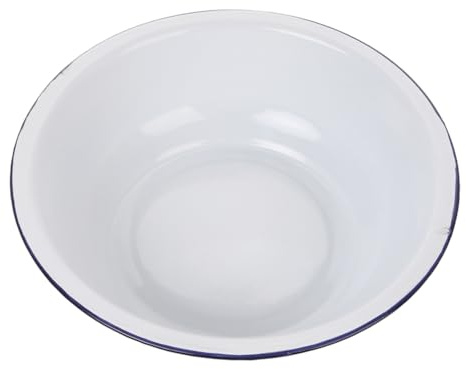 POPETPOP Palangana Grande De Esmalte Vintage 13.38In Cuenco Para Mezclar Masa Y Lavar Verduras Multifuncional De Cocina Y Hogar