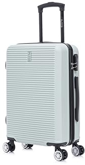 CELIMS - Valise Cabine 55x35x25 Rigide ABS Légère | Bagages Cabine Avion Enfant et Adulte pour Week-End et Déplacements d’Affaires | Vert Pastel