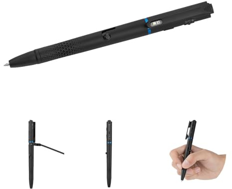 OLIGHT O'Pen 3 EDC Light-up Pen with Four Light Sources, Black | 120-Lumen, Green and Red LED Pen Lights, 4-in-1 Bolt Action Pen, USB-C Rechargeable, for Writing, Work, Professional Gifts
