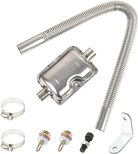 Abgasschlauch für Stromerzeuger,Abgasschlauch für notstromaggregat,300CM Auto Edelstahl Abgasrohr und Schalldämpfer, mit Zwei Edelstahlklammern für Diesel Heizung