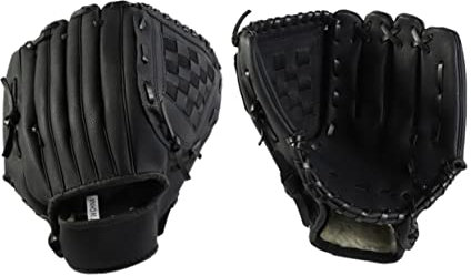 Sosoport 12,5 Zoll Softball Baseballhandschuh Linke Hand PVC Material Gepolsterte Handfläche Verstellbarer Bindegurt Outdoor Mannschaftssport