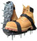 Nagelschuhe Profi, Nagelsohle Estrichschuhe mit 25mm Spikes, perfekt für für Ohne Abdrücke auf Epoxidharz & Bodenfarbe - Universalgröße,Schwarz (2 Paar)