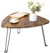 FEUFOAM Zusammenklappbarer Couchtisch, dreieckig, oval, Mitte des Jahrhunderts, Holz, dreieckig, Akzenttisch mit Metallbeinen, zusammenklappbar, industrielles Sofa, Mitteltisch für Wohnzimmer