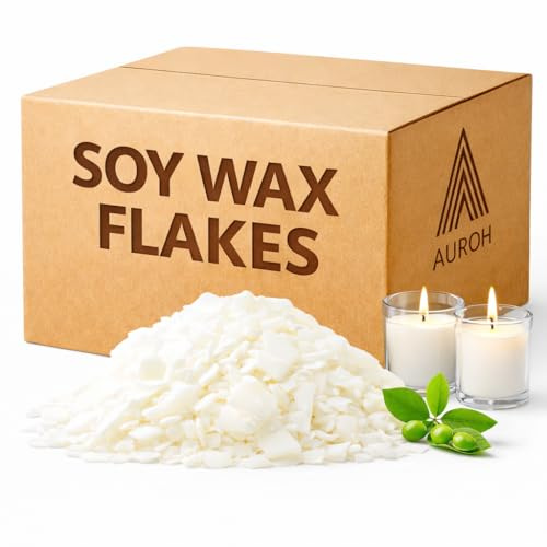 Auroh 5KG Pure Soy Wax for Candle Making - Premium Candle Wax for DIY Projects - Natural and Eco-Friendly SOYA Wax for Arts and Crafts