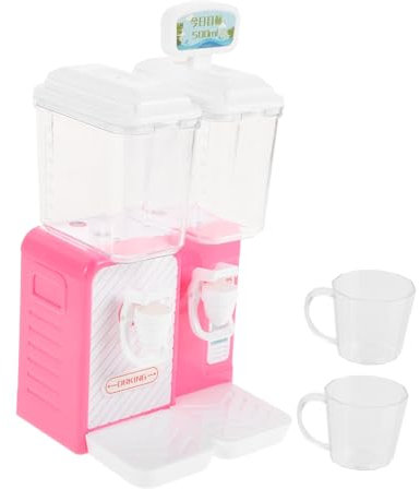 POPETPOP Miniature Water Dispenser Toy for Kids, Pink Tiny Desktop Water Fountain, Simulated Drinking Fountain for Toddlers Summer Play