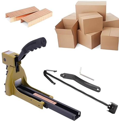 Agrafeuse manuelle for fermeture de cartons,agrafes de calibre 16,for la fermeture de boîtes en carton ondulé et de cartons pliants,couronne de 34,7mm (1-3/8),agrafes de longueur 15 mm (5/8)