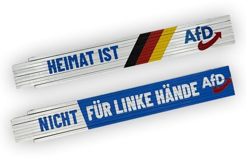 FlagShipper AfD Zollstock 2 Meter – Alternative für Deutschland AfD Partei Fanartikel Wahlkampf Zubehör Bundestagswahl Landtagswahl Demonstration - (1 Stück, Nicht für Linke Hände)