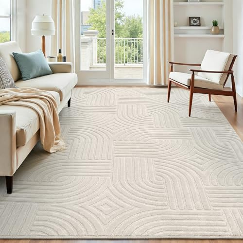 Enyhom Alfombra Salon Lavable 140 x 200 cm, Grande Moderno Alfombra Habitacion Geométrica Alfombra Dormitorio Resistente a Las Manchas, Antideslizante Tapete Quarto Suave Tapete Sala, Comedor