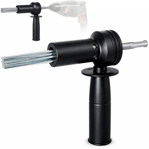 SDS Shank Electric Hammer Needle Scaler Adapter, 18-Needle Design, Rust Remover Concrete Drilling Tool, for Rust Removal and Concrete Surfaces Preparation