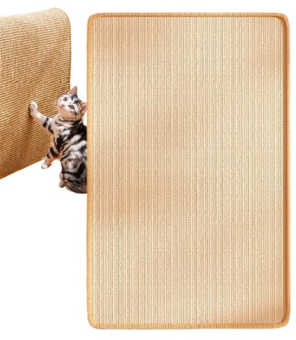 Tappeto Tiragraffi,Tappeto Adesivo Antigraffio per Proteggere Mobili | Graffiante in Sisal per Gatti - Per Casa Appartamento Camera Balcone Divano Pavimento