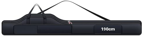 Dilwe Estuche para Caña de Pescar, Tela Oxford 420D, Capacidad Espaciosa, Bolso de Hombro único para Caña de Pescar Portátil para Exteriores (1,9 m)