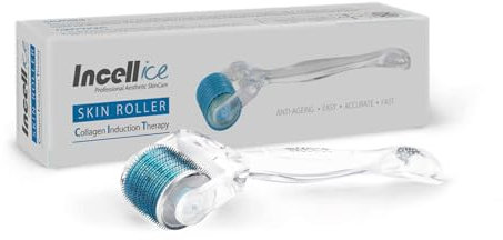Derma Roller, INCELLICE Derma Roller 1,5 mm, Bartroller mit 540 Nadeln, Scalp Derma Roller für Gesicht und Körper, Professionelle Microneedle Roller für Hautpflege Frauen und Männer