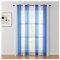 Aotiwe Küchengardinen Modern Zweiteilige, Polyester Gardinen Transparenter Streifen Himmelblau 2 Stücke 107X138cm