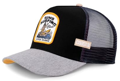 Coastal Sumo Samoa Noir Gris Casquette de Camionneur Ajustable