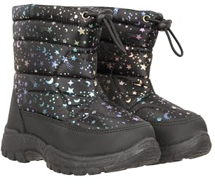 Mountain Warehouse Caribou Toddler Unisex Snow Boots - Snow Proof, Padded Insulation, Drawcord, Deep lugs - Best for Winter Skiing, Sports, Walking & Outdoors Iridescent (Printed) Toddler Shoe Size 7