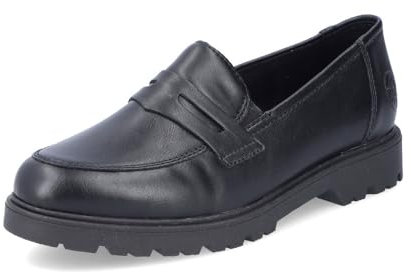 Rieker Damen Slipper 45560, Frauen Slip On,Schlupfschuhe,schluepfschuhe,College Schuhe,Businessschuhe,Slip-ons,Mokassins,schwarz (02),41 EU / 7.5 UK
