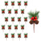 20 Pezzi Rami di Pino Artificiale di Natale, Aghi di Pino Bacche Rosse Natale Decorazioni, Pigne Artigianato Composizione Floreale Ghirlanda Stagione Invernale Holiday Decor