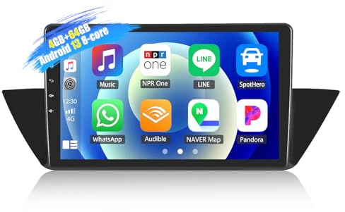 SIXWIN 4+64G 8-Core Android 13 Radio Coche para BMW X1 E84(2009-2015) con CarPlay Android Auto DSP, 10.1 Pulgadas Pantalla Táctil,1280 * 720,con GPS WiFi BT USB FM RDS Radio