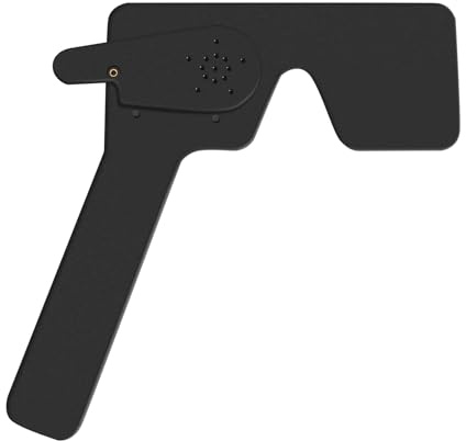Lonrtesw Lorgnette Oftalmica Professionale 17 Occlusore 'Occhio del Test di Visione nel Plastica Nera con Foro Stenopeico