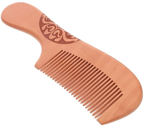 Healeved Peigne Bois Pour Cheveux Longs Et Barbe Démêlant Et Antistatique Usage Unisexe Manche Long Pour Coiffage Facile