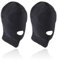 INBOLM 2 PCS Full Cover Hood Mask,Opened Mouth Eye Protection Face Mask Elastic and Breathable Suitable for Role Playing Carnival Dress Up Couple Games Unisex (Black)
