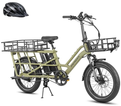 Fafrees FF20 CUV Familie Bicicletta elettrica da 20 pollici, E-Bike da donna e uomo a 25 km/h, Pedelec, batteria da 12Ah / 576Wh*2, 200 kg, freni idraulici da 75N.m, E-Cargo, Fatbike per adulti (con