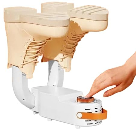 Séchoir à Chaussures, Séchoir à Bottes Portable de Voyage Désodorisant pour Chaussures, Rapide avec Minuterie pour Sneakers en Toile Gants en Cuir Pantoufles Voyage Maison