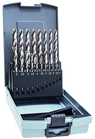 Alpen Spiralbohrersatz HSS Pro KP 19 mit Kunststoffkassette(19-tlg., Ø 1.0-10.0x0.5mmin, Spezialanschl.) 0000110319100