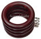 HomeElabador®Anillos de Madera para Ganchos de Cortina, 38 mm, con Ojos Recubiertos de Color (Rojo Caoba, 6)