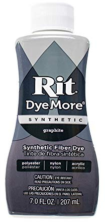 Rit DyeMore 7 Oz. Synthetic Liquid Fiber Dye for Clothing, Décor, and Crafts – Graphite (1 Pack)