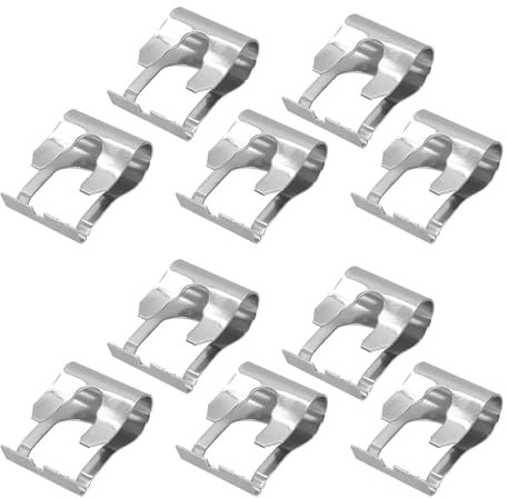 JNNJ 10Pcs Auto Scheibenwischer Gestänge, Klammer Wischergestänge, Fahrzeug Scheibenwischergestänge Clip, Universal Scheibenwischer Gestänge Reparatur Klammer Kit Dauerhaft